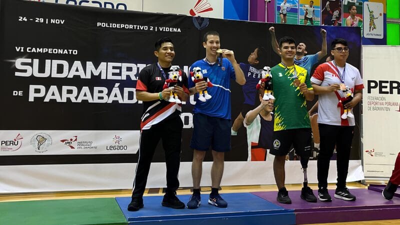 Parabadminton de São Caetano é campeão sul-americano no Peru, João Pedro Albuquerque ganhou ouro