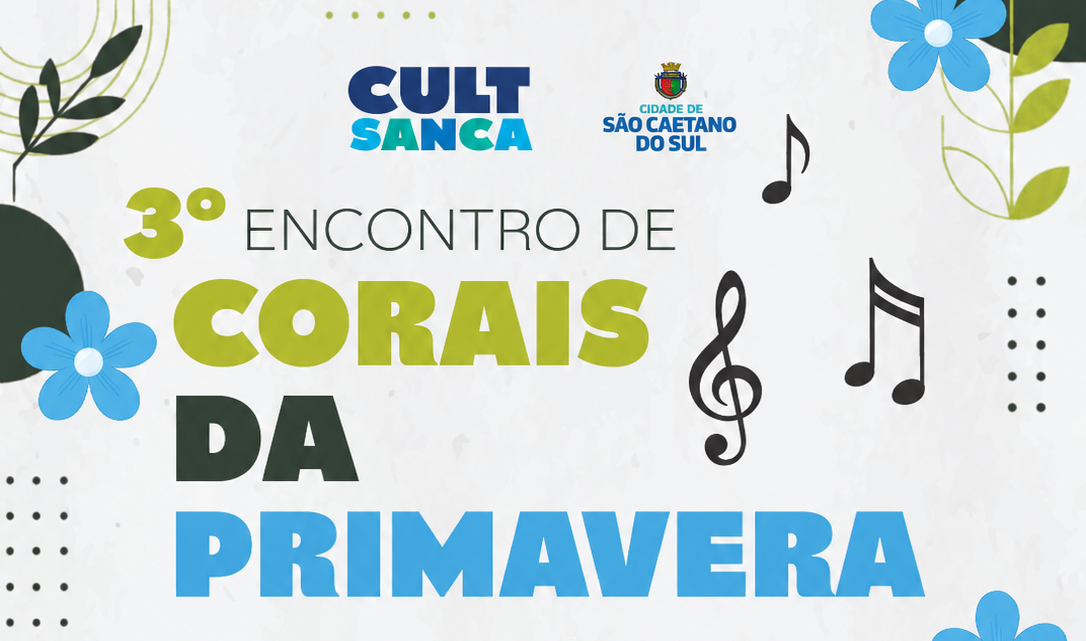 A prefeitura de São Caetano do Sul no ABC Paulista promove Encontro de Corais da Primavera